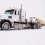 Myles Teller, a heavy haul Driver from New Mexico working up in the Utah snow.