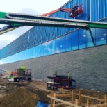 Getting the building glazed for hockey season!