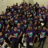 Employees in the California Distribution Center celebrate the L&R Way Rollout Event