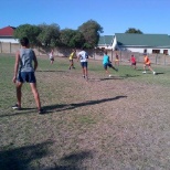 Afternoon program, playing rugby