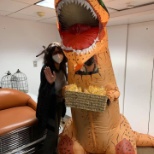 T-Rex greets guests inside the store at the American Museum of Natural History