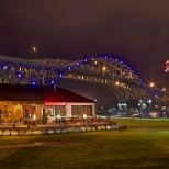 Night-view of our latest restaurant, Freighters on the St. Clair River in Port Huron