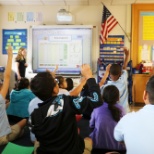 One of our teachers working with his class at one of our Elementary schools