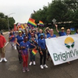 BrightView staff and friends and family marched in the Cincinnati Pride Parade in 2019.