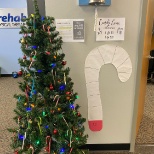 Love being apart of an organization that gives back. Check out our candy cane tree for charity!