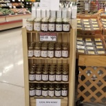 A display I built to merchandise a local brand of raw honey using supplies from around the store.