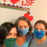 HR & Communications take a quick photo after sorting masks for the company!