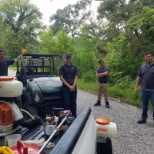 Here's our team in Jefferson Parish getting ready to perform a barrier application!