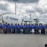 Employees gather for the Titan rodeo