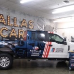 UTI Dallas proudly presents the official David McDavid sponsored truck to their students!