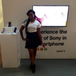 Working for Sony demonstrating the Xperia z phone