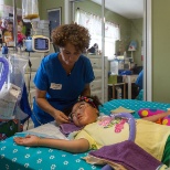 Sonas Nurse cares for her pediatric client as she would her own child.