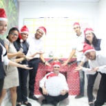 Nossa foto de natal, eu com todos os meu colegas de setor.