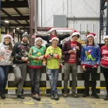 Our Freight Department employees getting festive for the holidays.