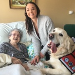 Hospice Patient with Therapy Dog