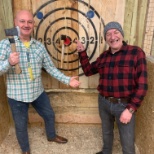 Axe throwing team social!