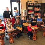 Drumming group performance