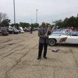 Floyd Freeman, General Manager about to present the 1st place prize for the
Rockford Car Show