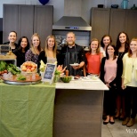 A cooking demo at our on-site test kitchen