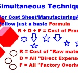 Example of new Simultaneous Method for Cost Sheet