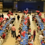 When it calls for rain, you simply move the picnic indoors! This was a fun event.