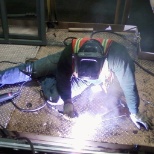 Welding stainless steel deck plate