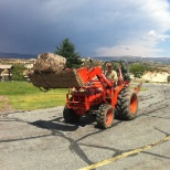 Running tractor