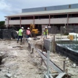 This is the working area. As you can see we just finished the school building foundation.