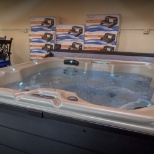 In-store hot tub!