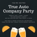 True Auto Company Party Invitation