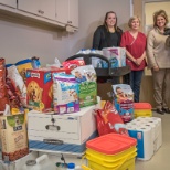 Delivering pet supply donations to local animal shelter