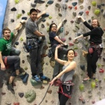 Some Wayfairians enjoying a rockclimbing pod outing with their team.