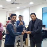 iam  taking award from president of angel broking limited