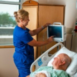 Nurse with patient