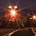 Two westbound trains prepare to depart Winnipeg.

Ross Harrison, Winnipeg, MB