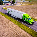 Above view of MK terminal, truck, and trailer. 