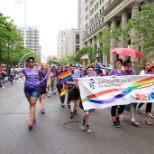 BIDMC walking in the Boston PRIDE Parade