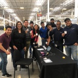 Employees from our Monterrey, Mexico plant gathered together before a volunteer event