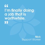 Testimonial from one of our Support Workers