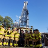 Newest Firefighter Trainee's ladder training.