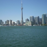 View of Toronto from the ferry going to Centre Island