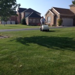 Lawn Doctor servicing a lawn