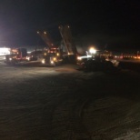 Running dozer in a stock yard in lac la biche