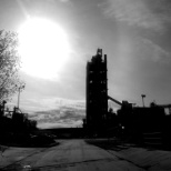 Picture of preheater tower facing west