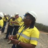 Site management weekly safety trip to the mine pit area