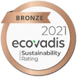 In 2021 we were proud to be awarded a Bronze EcoVadis sustainability rating.