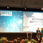 An award for being inducted into the HFTP International Hospitality Technology Hall of Fame