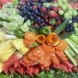 Beautiful fruit tray made by Chef Danny