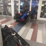 One man show. No more space in baggage office