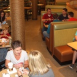 Eating on the mezzanine at the Dierbergs in Des Peres.